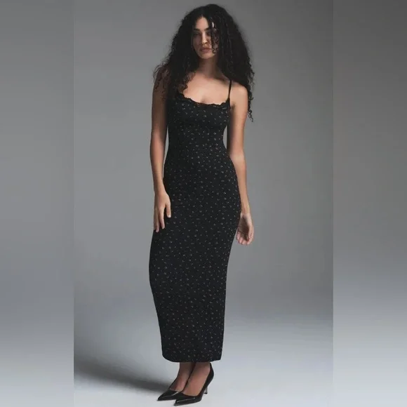 NWT skims fits everybody lace long slip dress onyx rosebud. Size XL - Picture 5 of 7